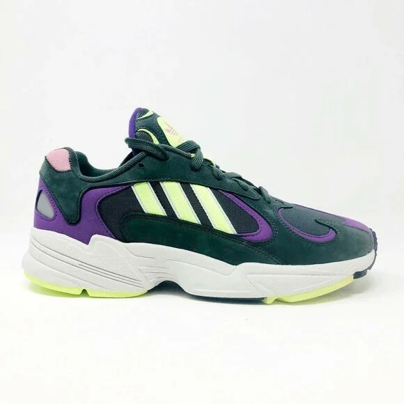 Adidas Yung 1 Legend Ivy Hi Res Yellow Active Purple Mens Size 9 BD7655 - Picture 1 of 5